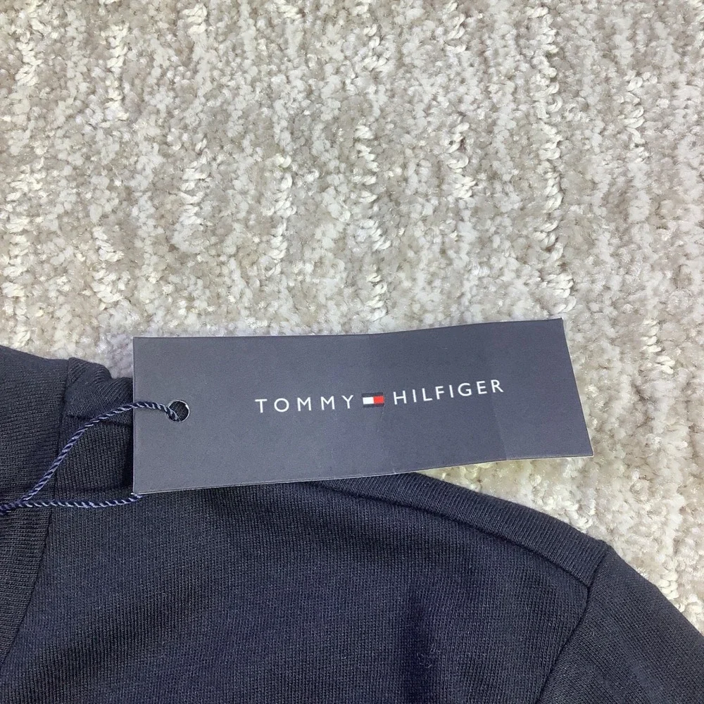 Tommy Hilfiger Blue Embroidered Signature Script‎ T Shirt Size M NWT